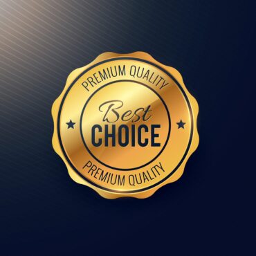 golden best choice badge design